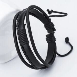 PU Leather Adjustable Bracelet Cuff